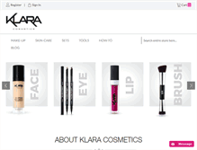 Tablet Screenshot of klaracosmetics.com